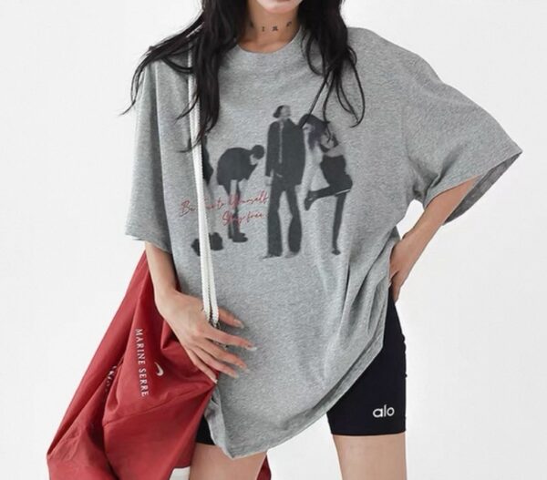 Women's Playful Puppy Embroidered Vintage Tee - Retro Summer Essential  Embrace timeless charm and a touch of whimsy