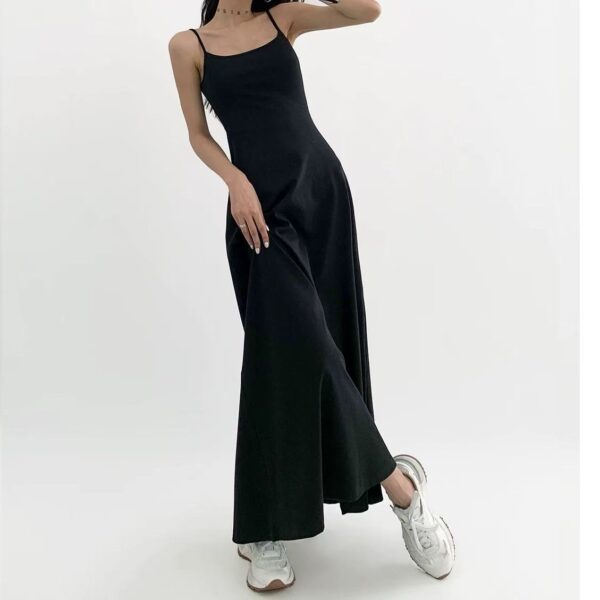 Women's 2025 Summer Relaxed A-Line Maxi Sundress - Stretch-Comfort Strappy Dress