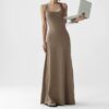 Women's Luxe Halter-Back Maxi Dress: Effortless Elegance Meets Day-to-Night Versatility