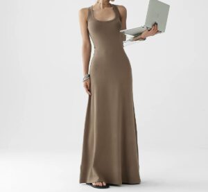 Women's Luxe Halter-Back Maxi Dress: Effortless Elegance Meets Day-to-Night Versatility