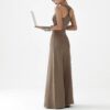 Women's Luxe Halter-Back Maxi Dress: Effortless Elegance Meets Day-to-Night Versatility